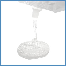 TKB Trading close-up gel texture highlighting smooth, crystal-clear consistency benefit