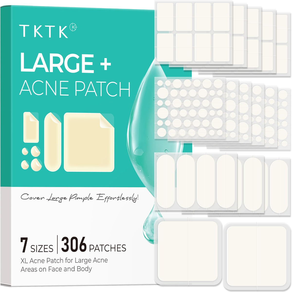 TKTK front packaging showing 306 patches and clear count benefit