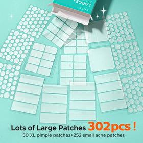 TKTK patch size layout showing seven sizes for precise coverage and convenience
