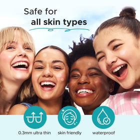 TKTK under makeup visibility showing near-invisible finish to blend with skin tones