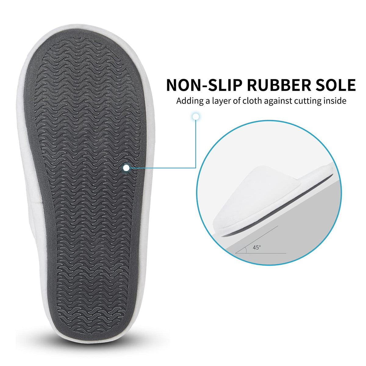 Tlizzz7 anti-skid rubber sole showing tread for stable grip