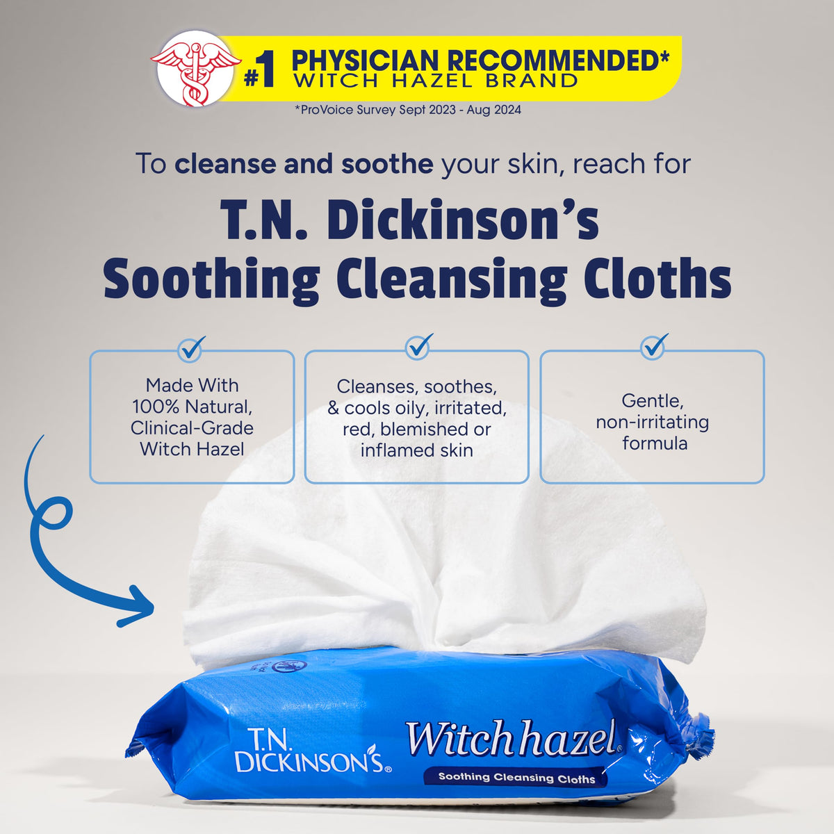 T.N. Dickinson's cloth fabric texture detail highlighting absorbent weave for effective removal