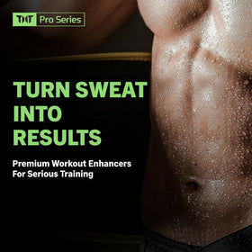 Post-application view of TNT Pro Ignite on skin with visible sweat indicating enhanced surface heat