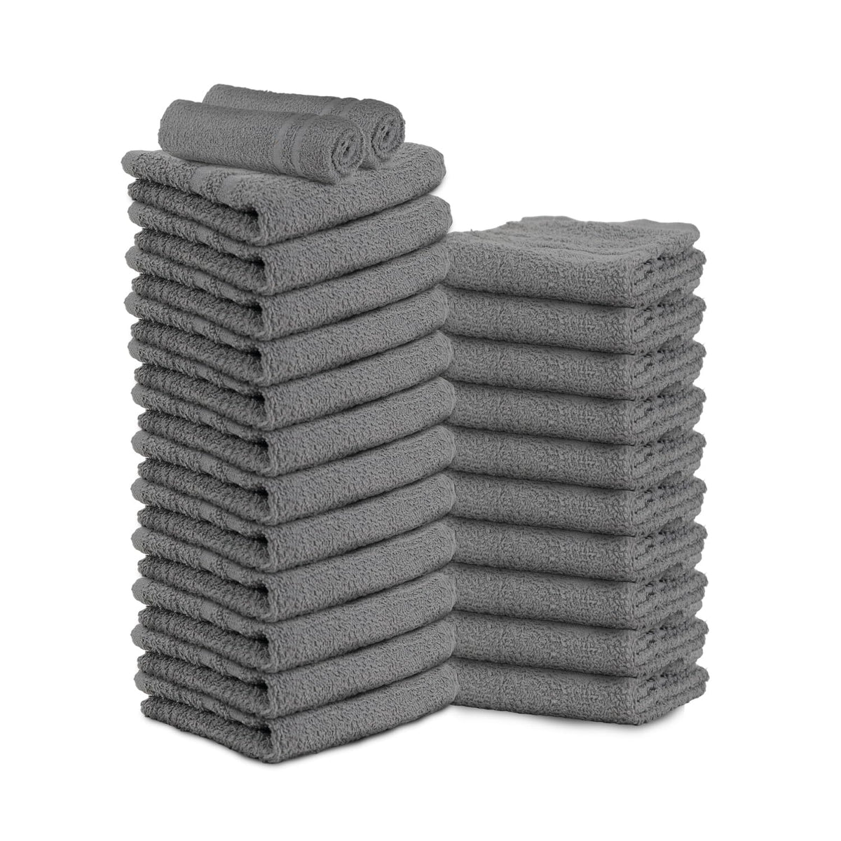 TOALLA front packaging showing 24 dark grey towels and brand label for convenience