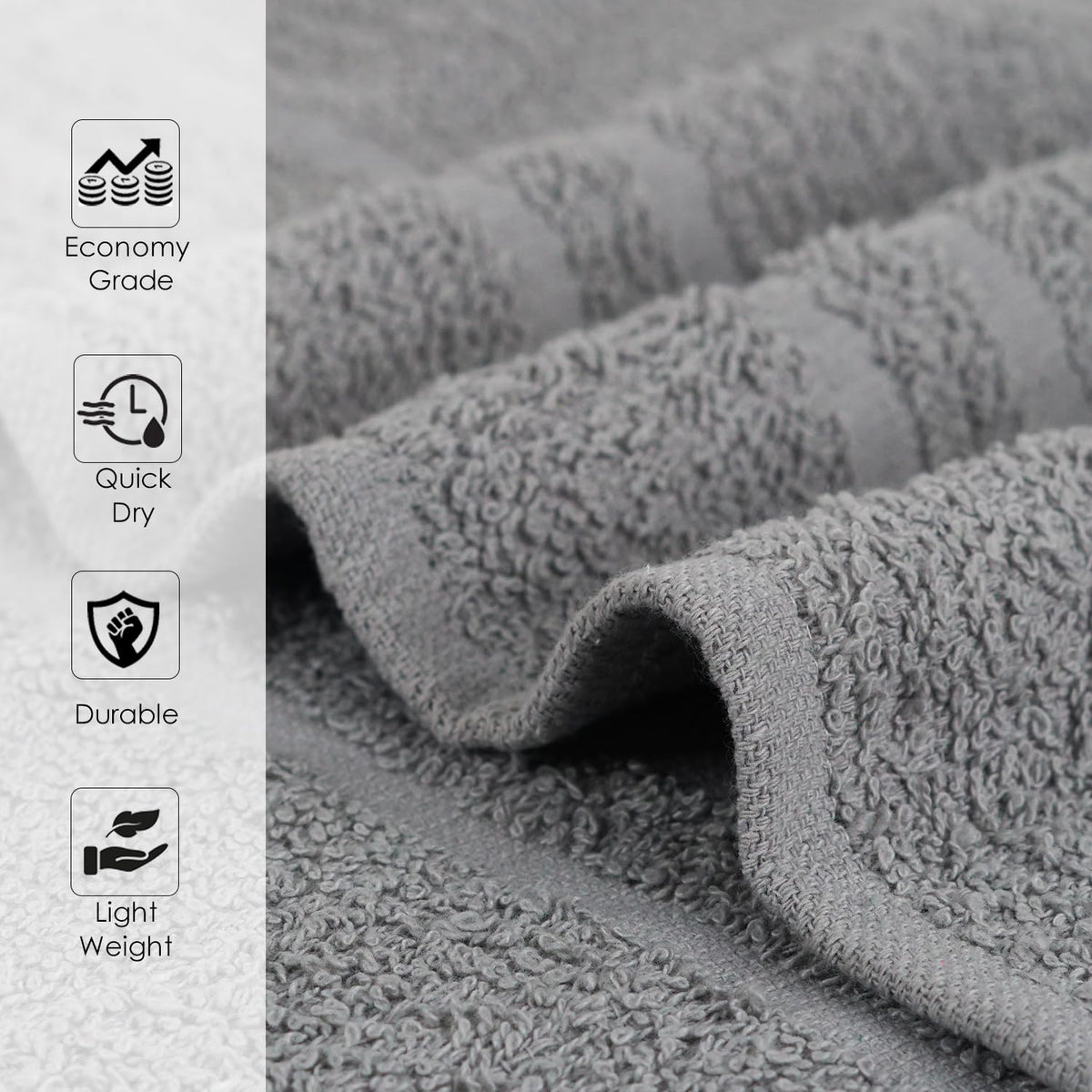 TOALLA close-up of cotton texture highlighting absorbency and soft feel