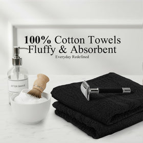TOALLA towels stacked in gym setting illustrating professional use