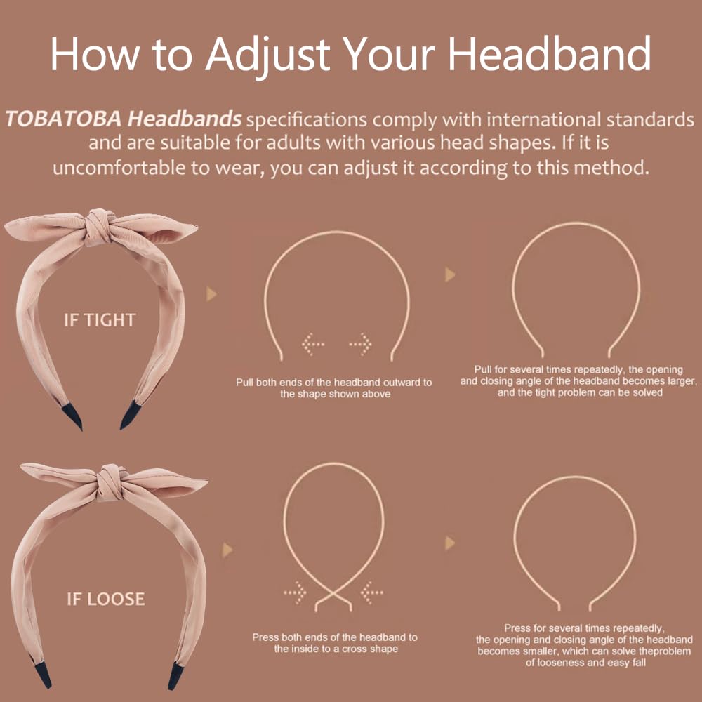 TOBATOBA back of headband showing elastic band for secure fit