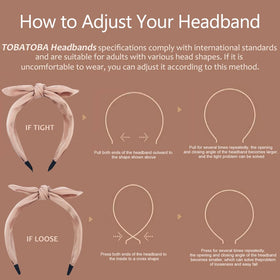 TOBATOBA back of headband showing elastic band for secure fit