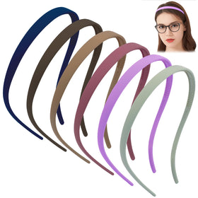 TOBATOBA front view of six-pack headbands showing colors and packaging benefit convenience