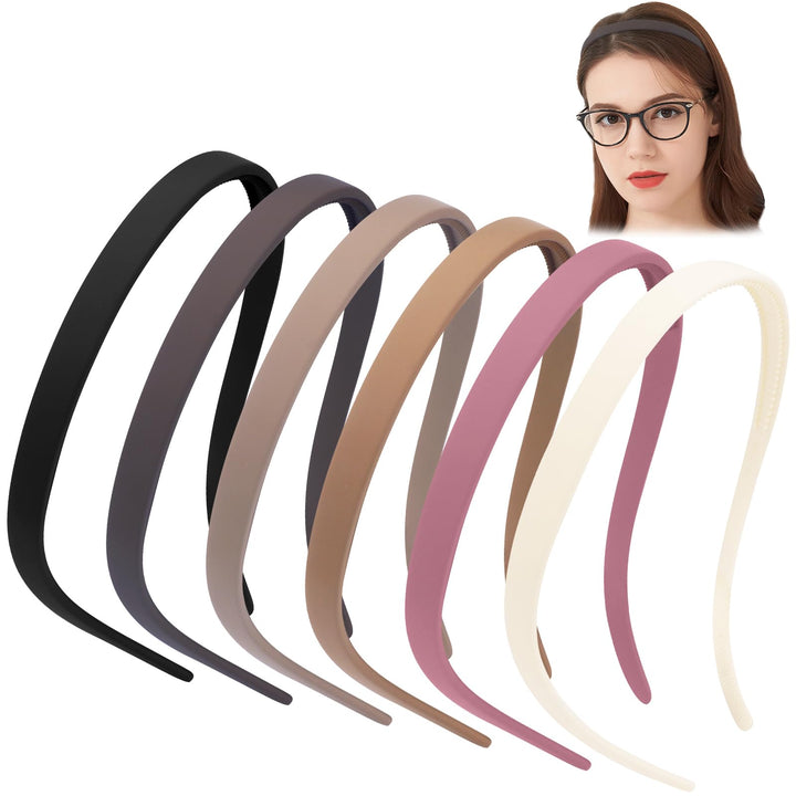 TOBATOBA front view of six headbands showing variety and easy outfit matching