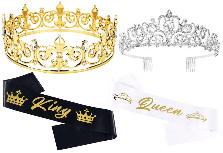 TOBATOBA front view of crown and sashes showing set completeness and coordination