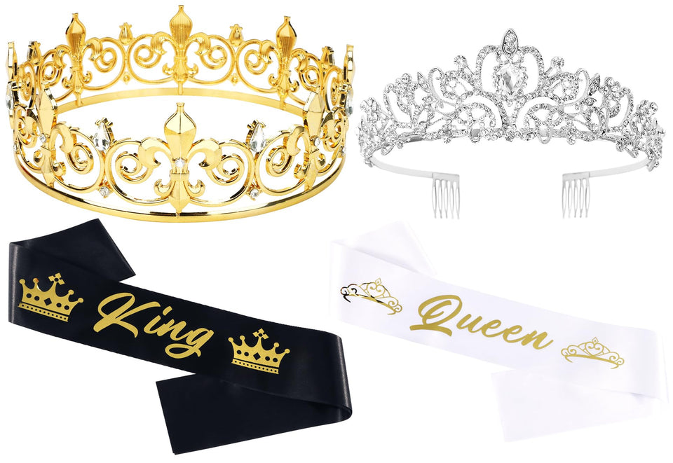 TOBATOBA front view of crown and sashes showing set completeness and coordination
