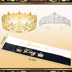 TOBATOBA gold king crown close-up showing alloy construction and bold look