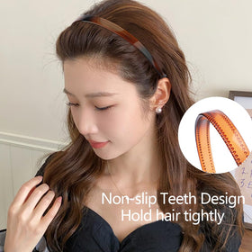 TOBATOBA side profile on model wearing glasses and headband, reduces pressure