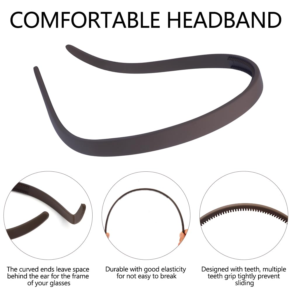 TOBATOBA headband beside a hand showing size and flexible fit