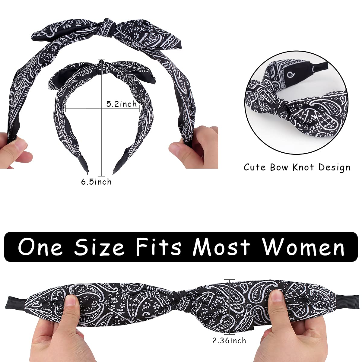 TOBATOBA headband held in hand to show size and lightweight feel