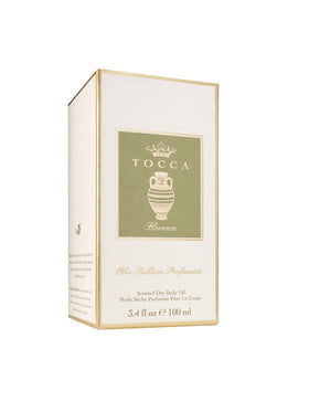 Tocca Florence packaging box label showing classic branding and premium presentation