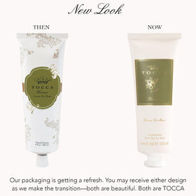 tocca Florence cream texture closeup highlighting smooth, non-greasy finish