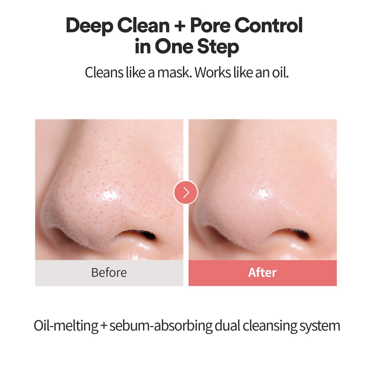 TOCOBO product in use massaged onto face for effective cleansing