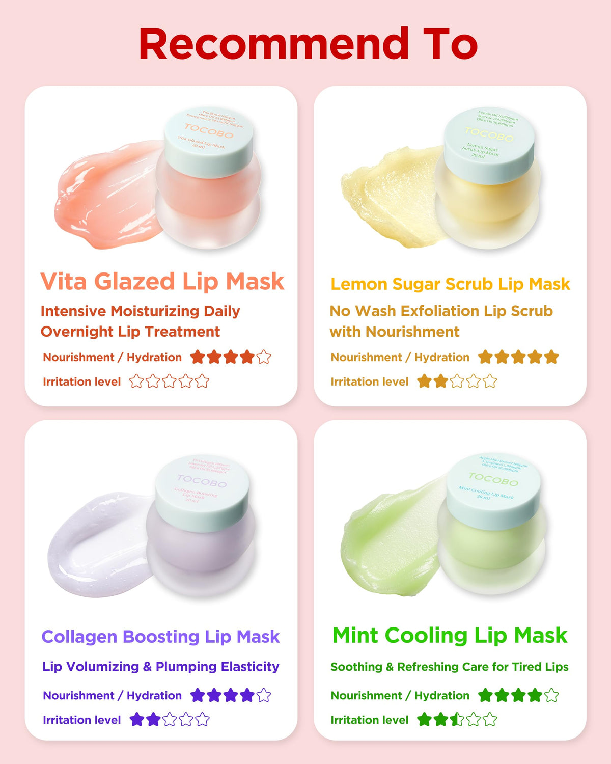 TOCOBO before and after lips comparison, shows smoother, plumper-looking results