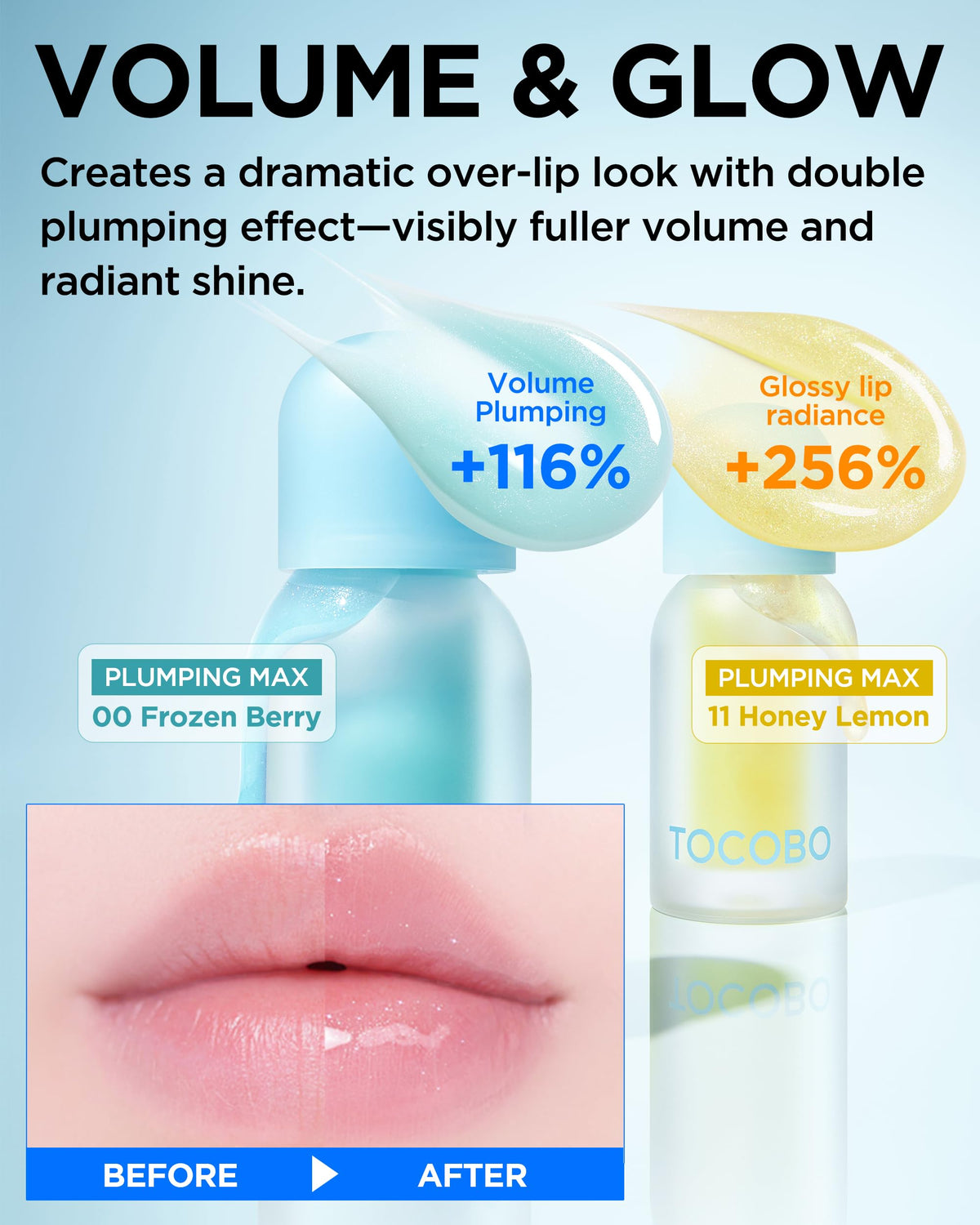 TOCOBO lip before and after demonstration enhancing natural lip color