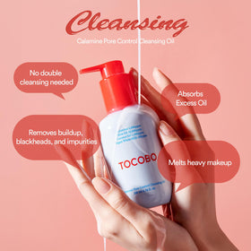 TOCOBO pouring oil texture close-up for easy makeup dissolve