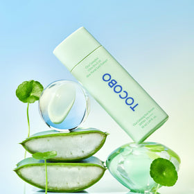 TOCOBO watery serum texture close-up demonstrating fast absorption