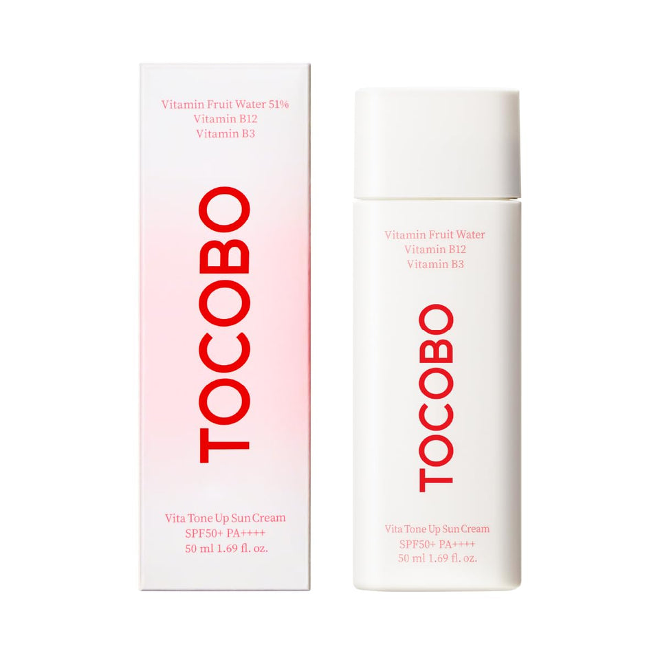 TOCOBO front packaging showing SPF50+ PA++++ and hydrating benefits
