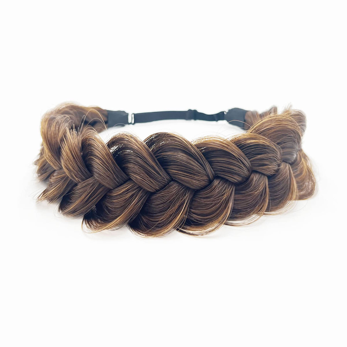 TOECWEGR front view braided headband showing full design and easy styling benefit