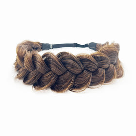 TOECWEGR front view braided headband showing full design and easy styling benefit