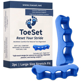 ToeSet close-up gel texture highlighting softness and flexible support