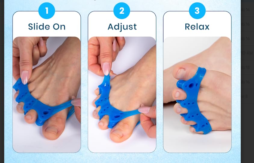 ToeSet placed inside sneaker showing discreet fit