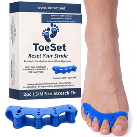 ToeSet side profile of a toe separator showing shape
