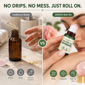 TOGOLIUN Vexivo oil texture drop highlighting pure cold-pressed consistency