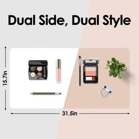 TOHONFOO mat with makeup items illustrating spill protection benefit