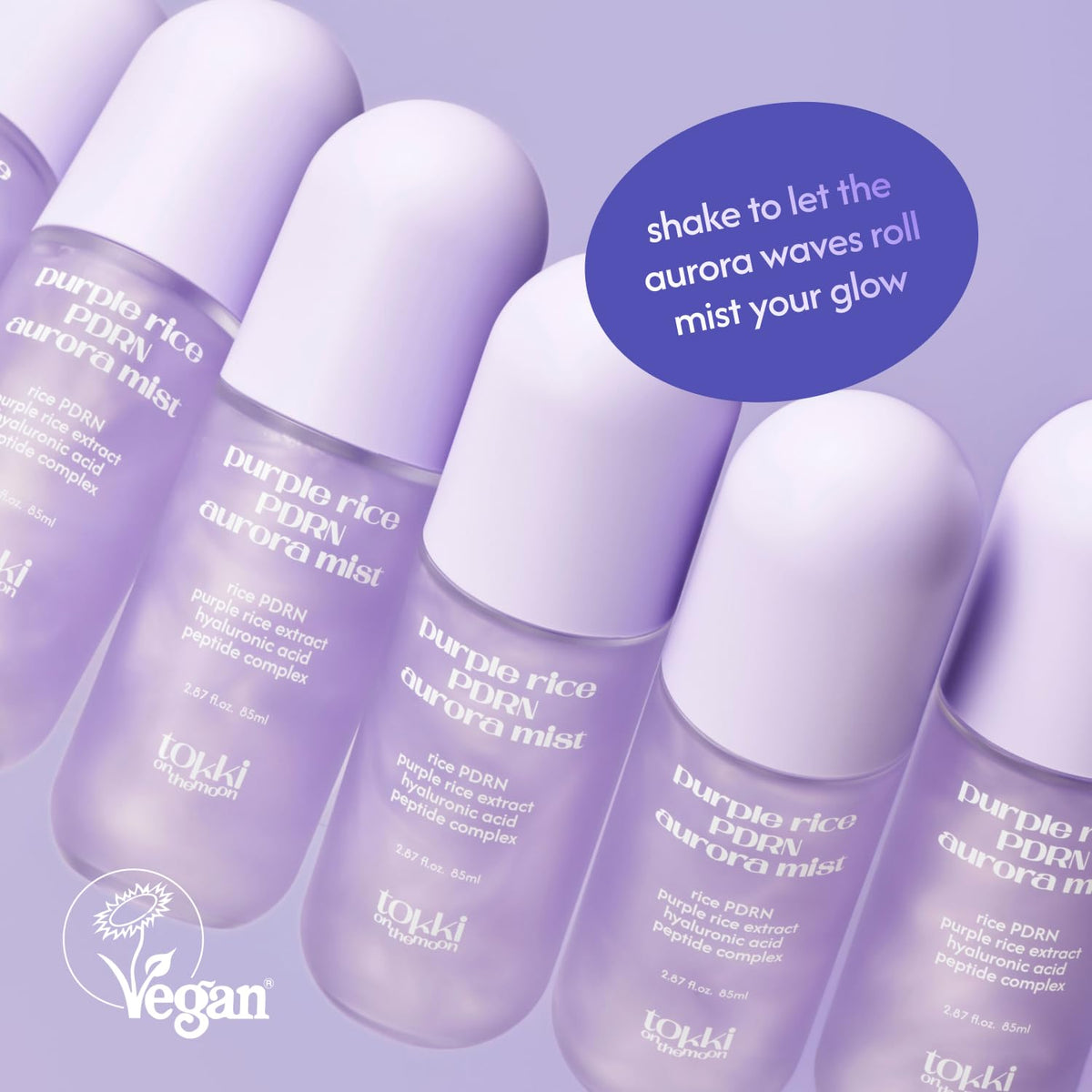 tokki on the moon hydration droplet on skin showing quick absorption and visible plumpness