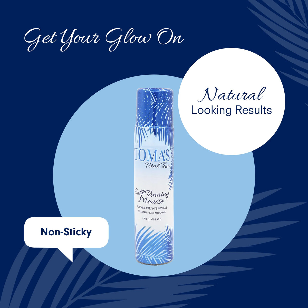 TOMAS mousse dispensed from pump highlighting lightweight texture and quick-dry