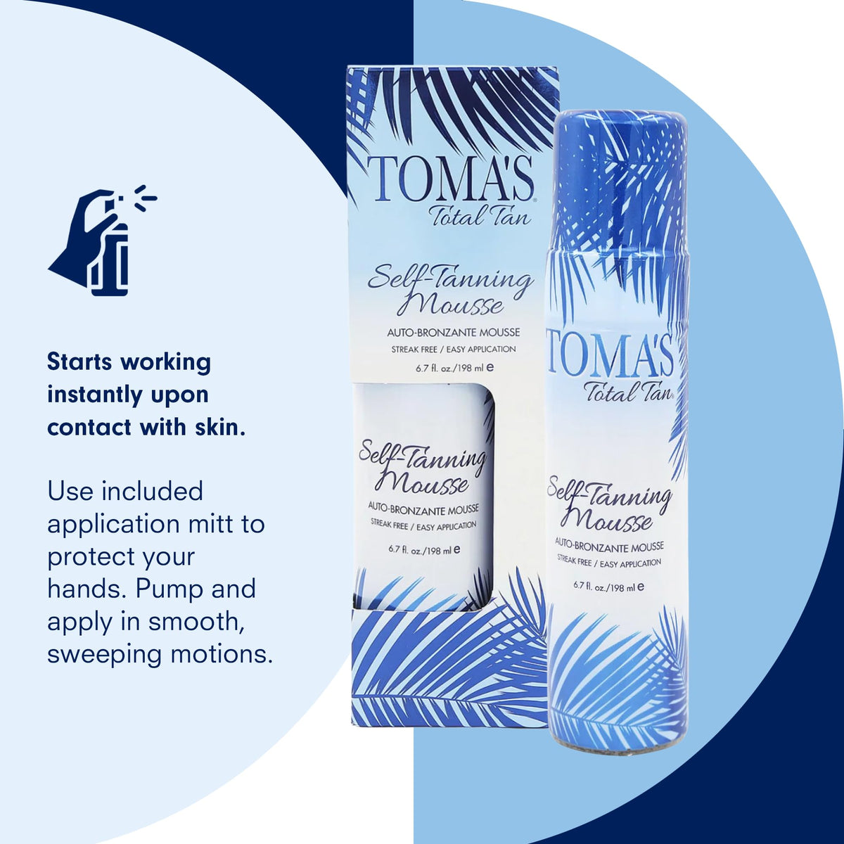 TOMAS bottle held in hand for size comparison and easy at-home use benefit