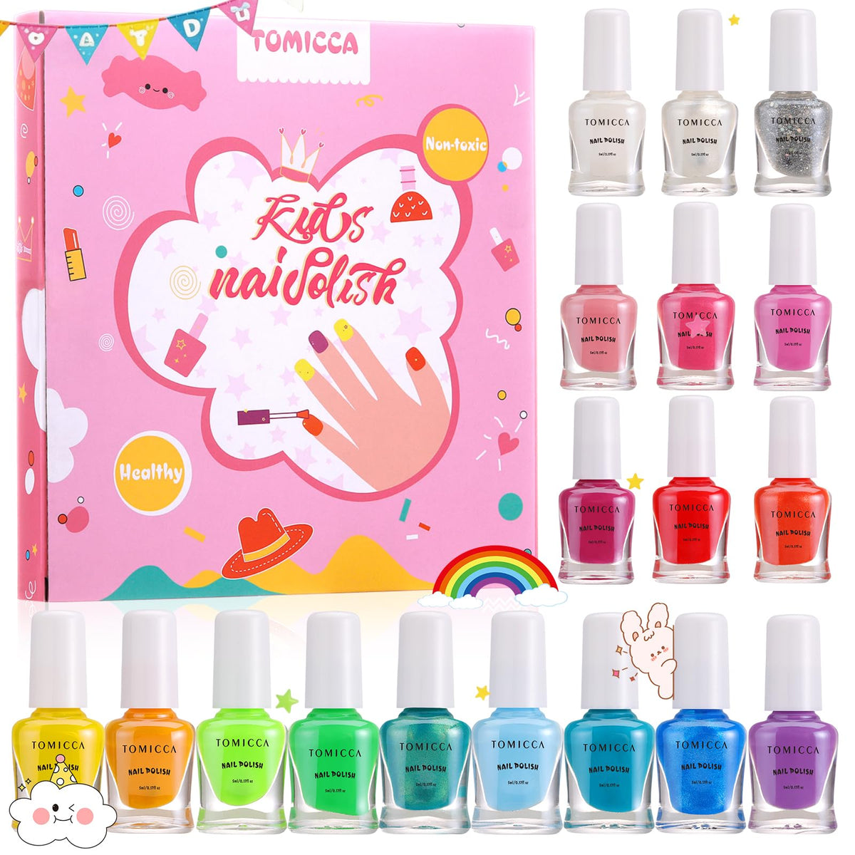 TOMICCA front packaging showing colorful kit and gift-ready box with benefits