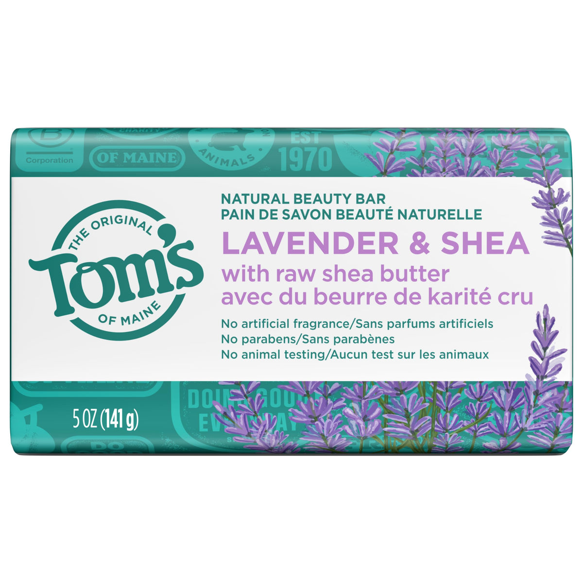 Tom's of Maine soap in bathroom scene suggesting daily routine calming benefit