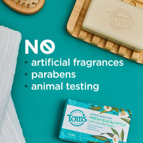 Tom's of Maine natural ingredients focus on argan and shea for moisturization