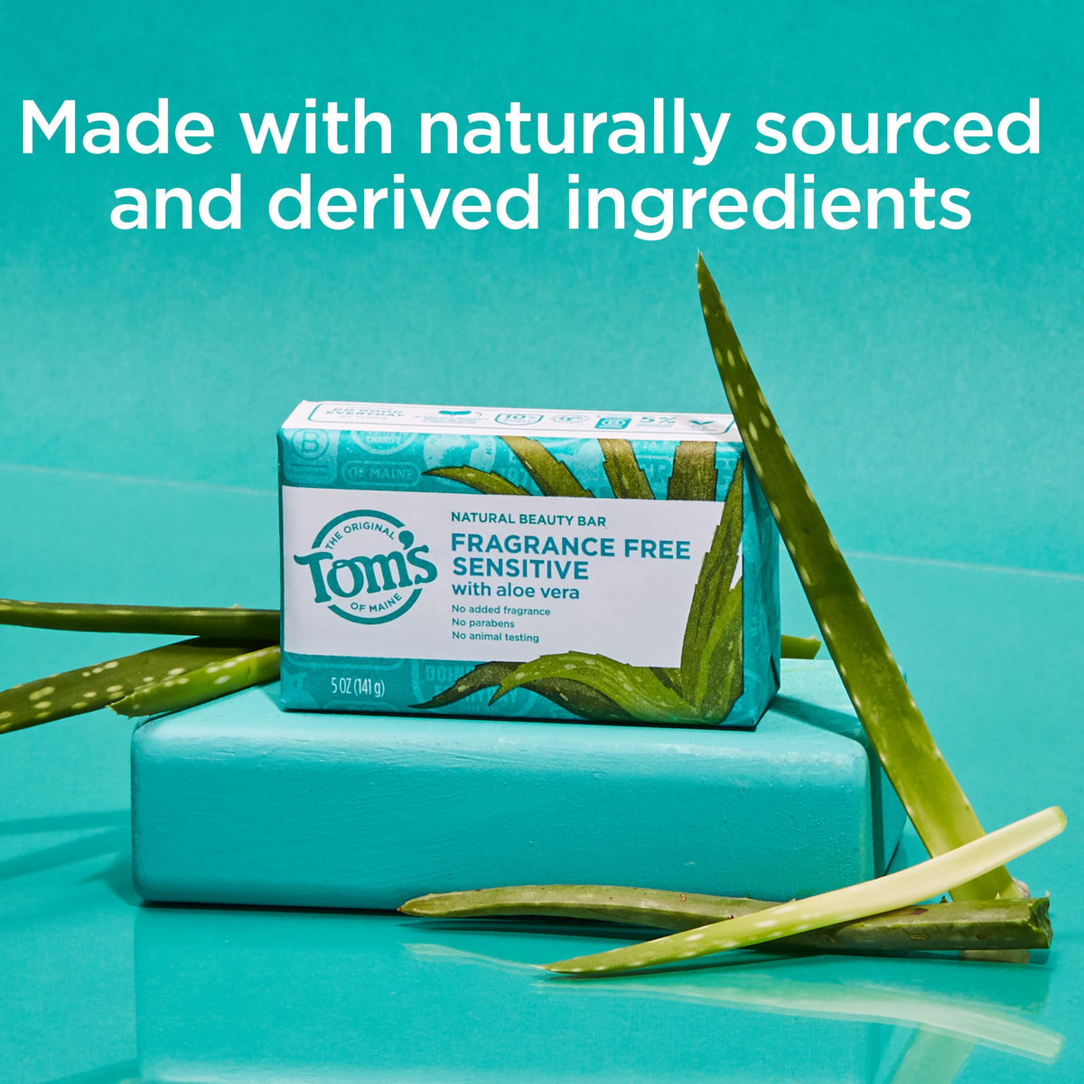 Tom's of Maine close-up of soap texture highlighting gentle cleansing