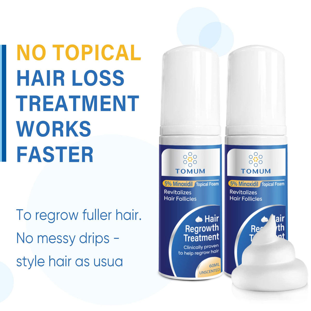 TOMUM being applied to scalp illustrating targeted coverage and ease