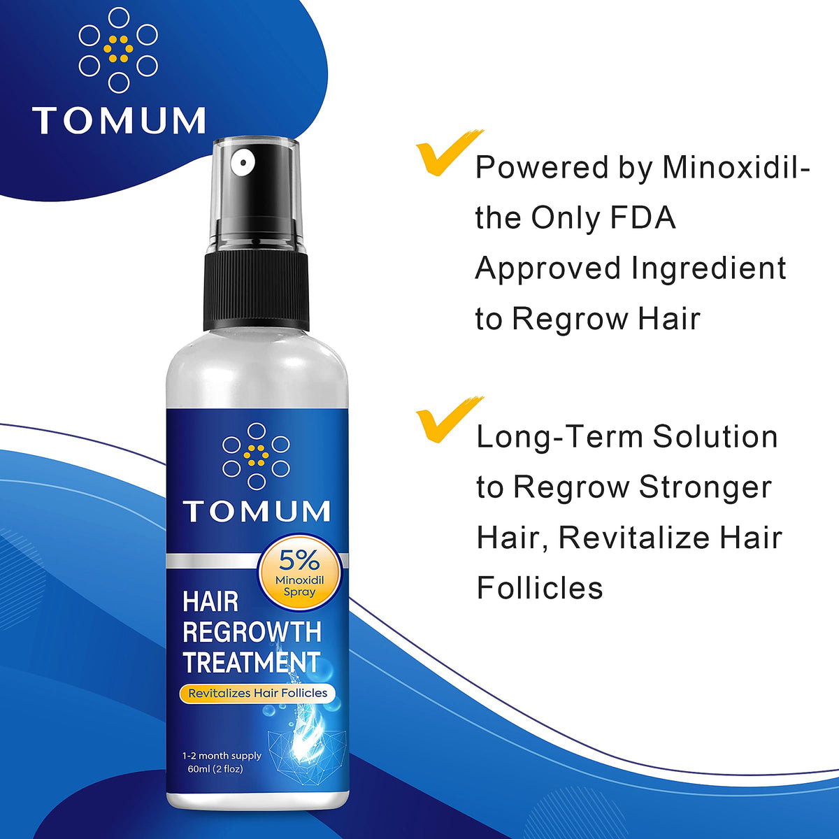 TOMUM spray nozzle close-up demonstrating precise 0.25 ml pump for consistent dosing