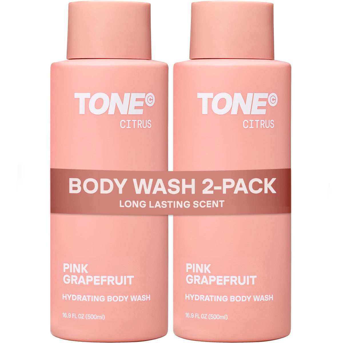 TONE Exclusive front packaging showing citrus body wash and clear label for easy selection