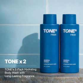 TONE Exclusive close-up of lathered texture demonstrating gentle cleansing