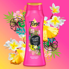Tone back label close-up showing ingredients and usage directions for reassurance