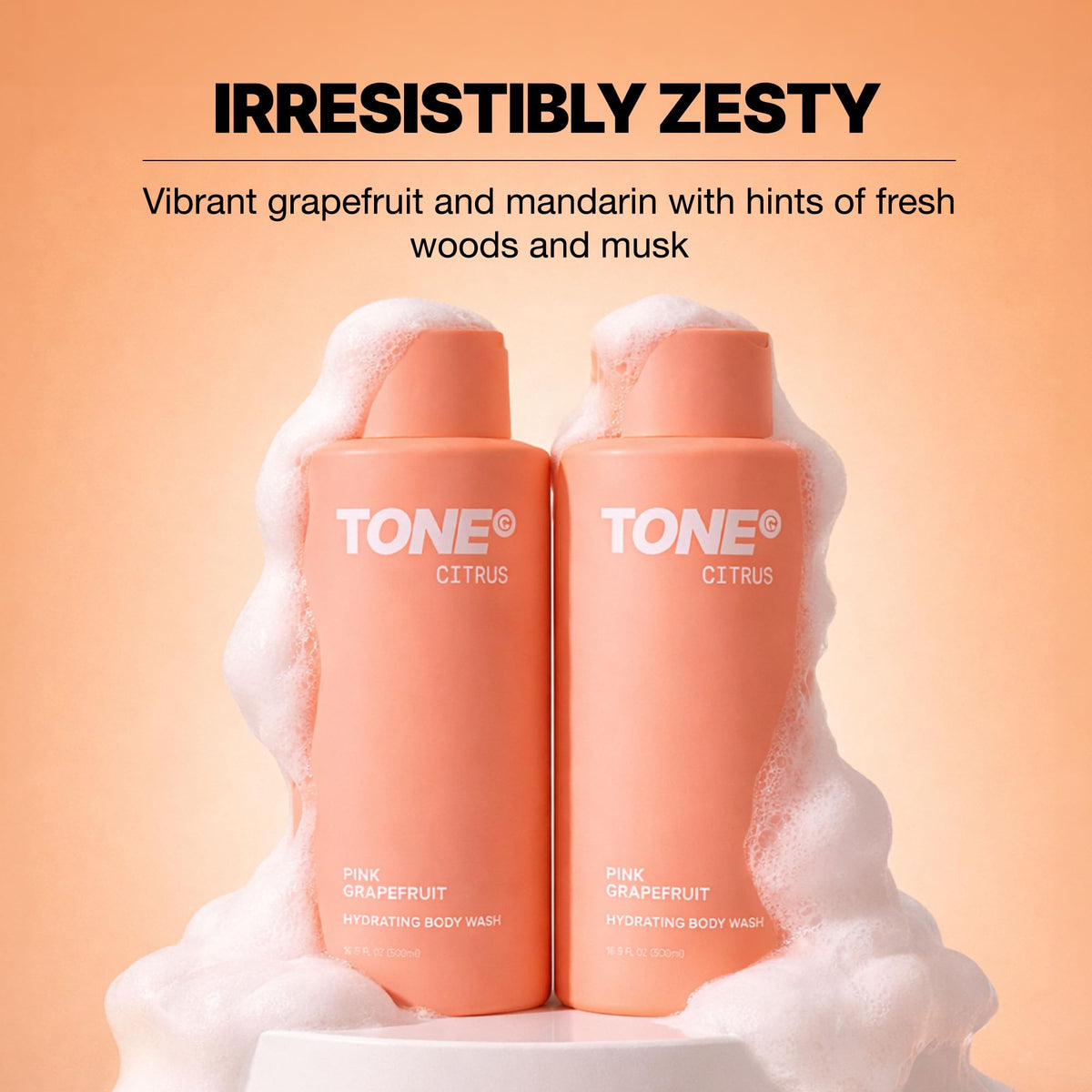 TONE Exclusive lather in hand demonstrating rich foam and moisturizing feel
