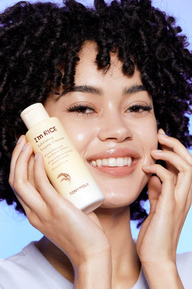 TONYMOLY before and after skin texture comparison showing smoother results