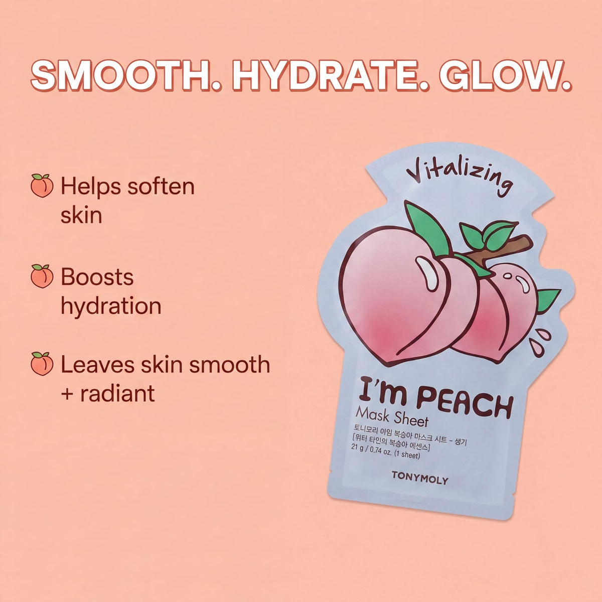 TONYMOLY close-up of thin sheer sheet texture highlighting fast essence absorption